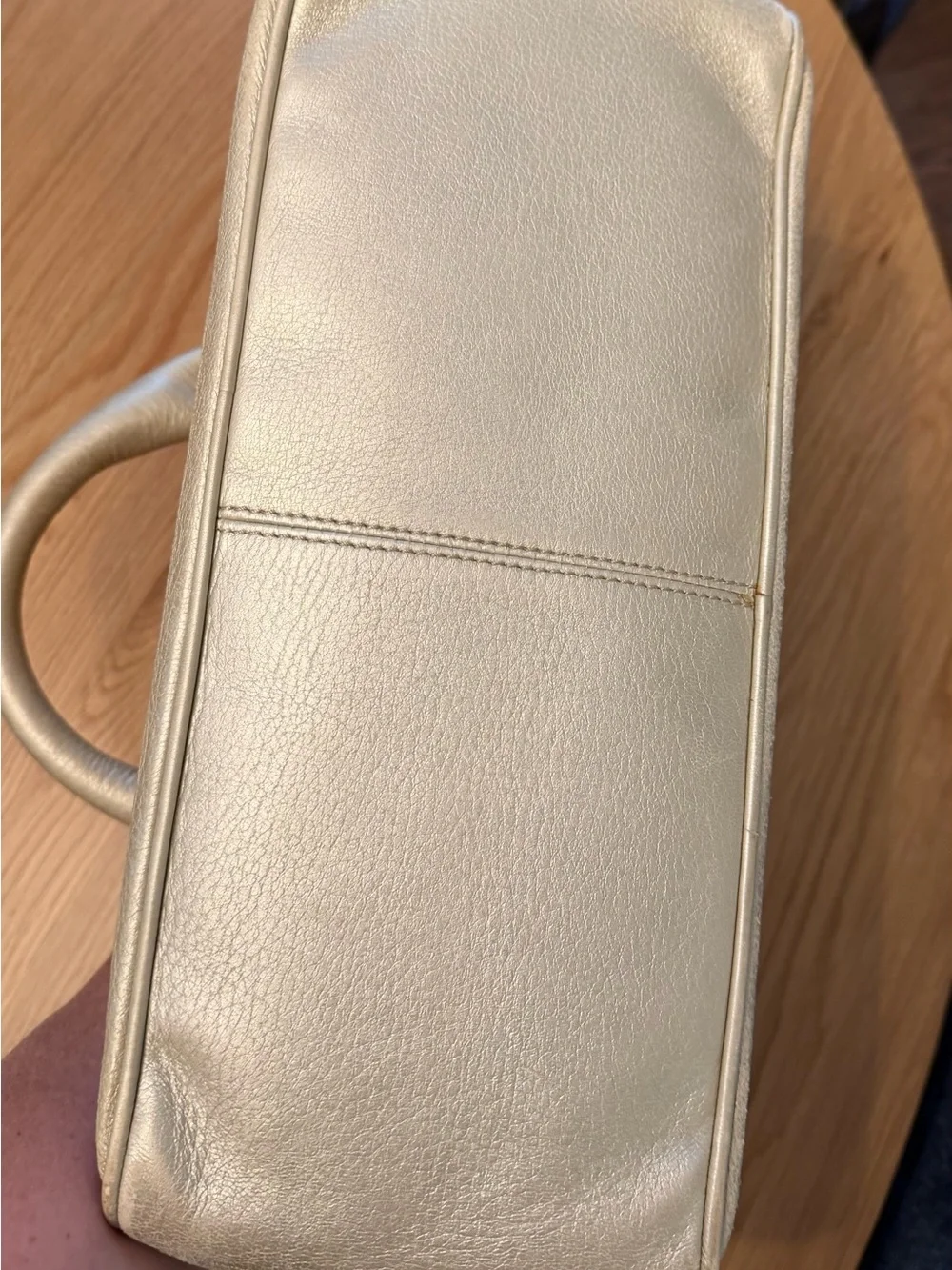 Authentic Celine Boogie Bag Metallic Gold Leather Satchel